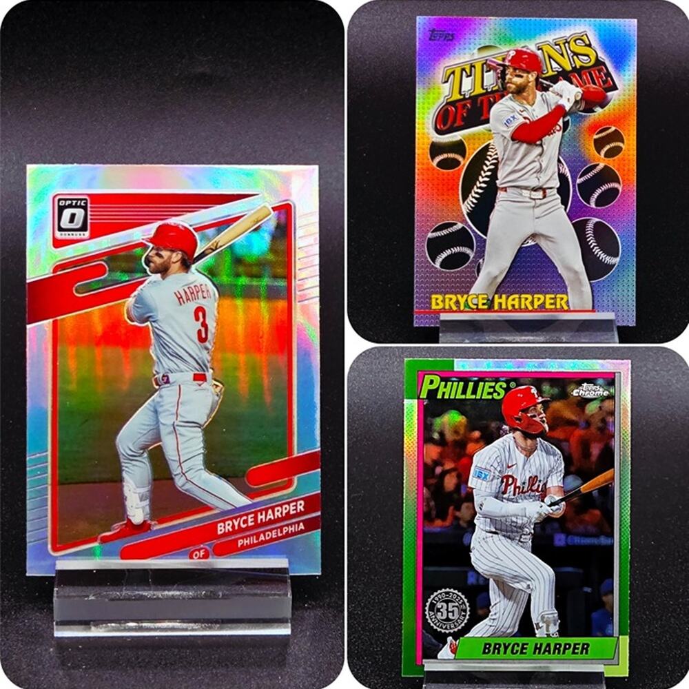 Bryce Harper Titans of Game Topps Chrome 35th Prizm Philadelphia Phillies Star